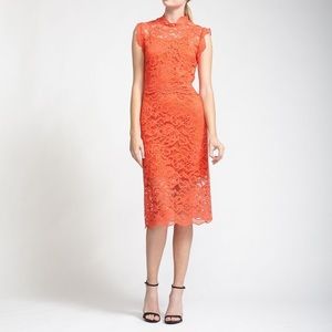 Cynthia Rowley Pink Midi Lace Dress
